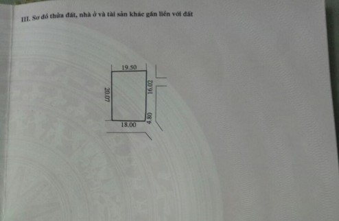 Bán gấp nhà 3 tầng Thanh Lâm, Mê Linh, gần KCN Quang Minh, lô góc, đường ô tô tránh, DT 396m2 MT 18m.